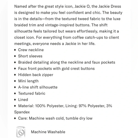 Tuckernuck Tweed Jackie Dress-Powder Blue-Women’s XXL-Short Sleeve-Classic-NEW - Picture 5 of 16